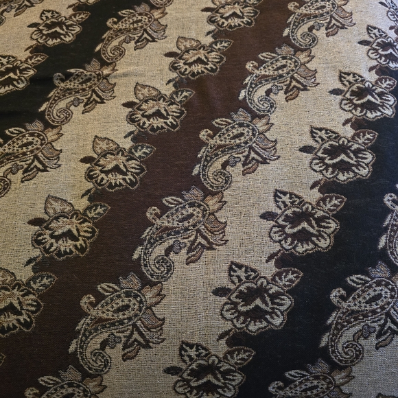 Accessory Street Multicolored Metallic Gold/Brown Long Fringed Scarf - Picture 5 of 10